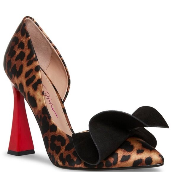Betsey Johnson Nobble-P Leopard Bow D'Orsay Pumps | Dillard's